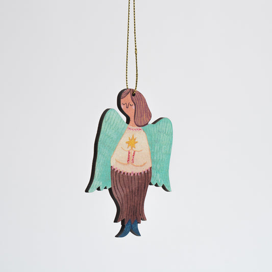 Angel Wooden Ornament