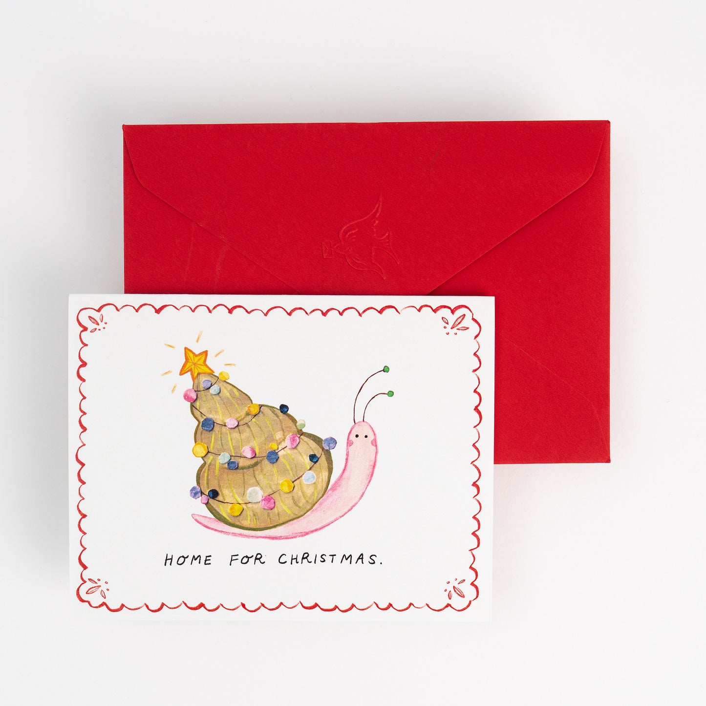 Home for Christmas Snail Card