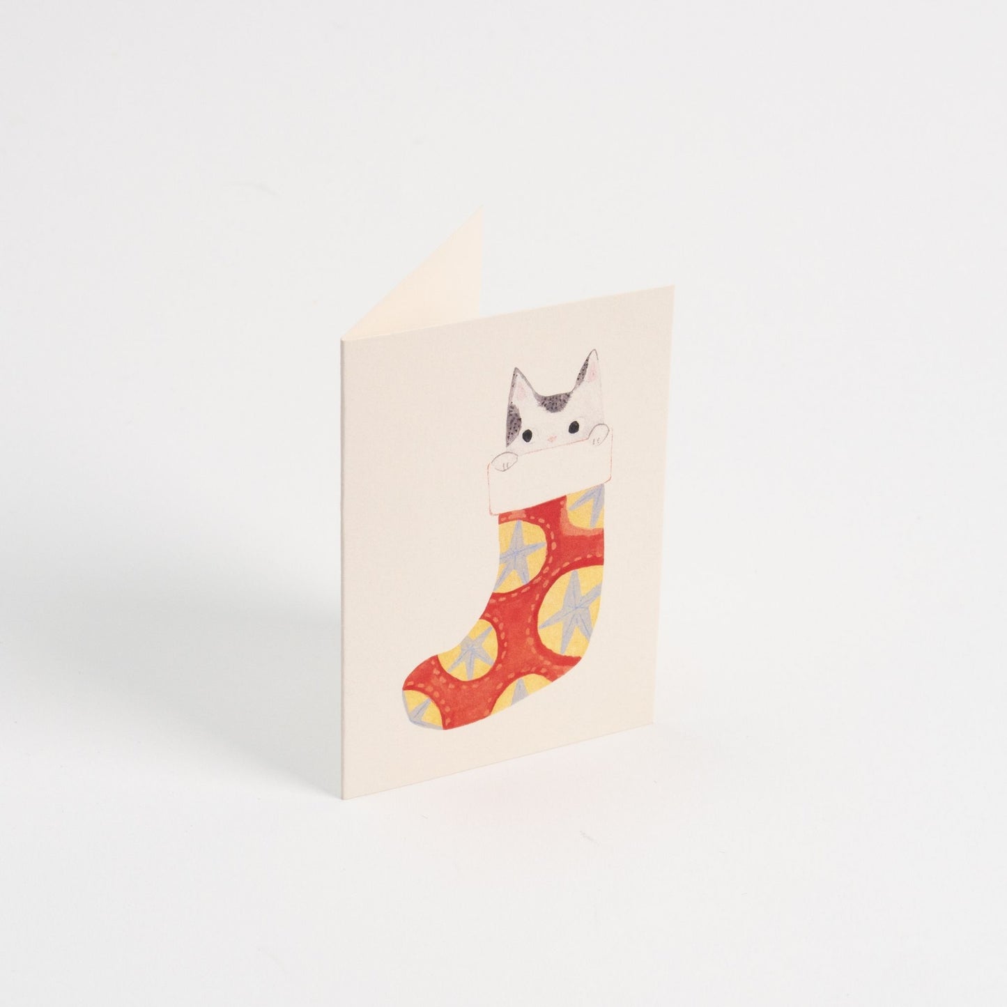 Kitty Stocking Mini Card