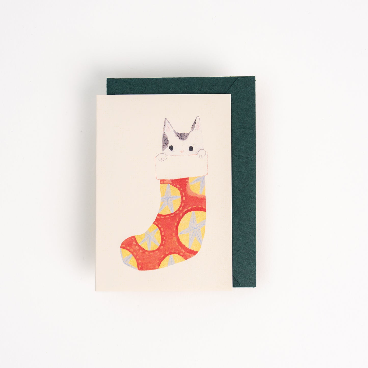 Kitty Stocking Mini Card