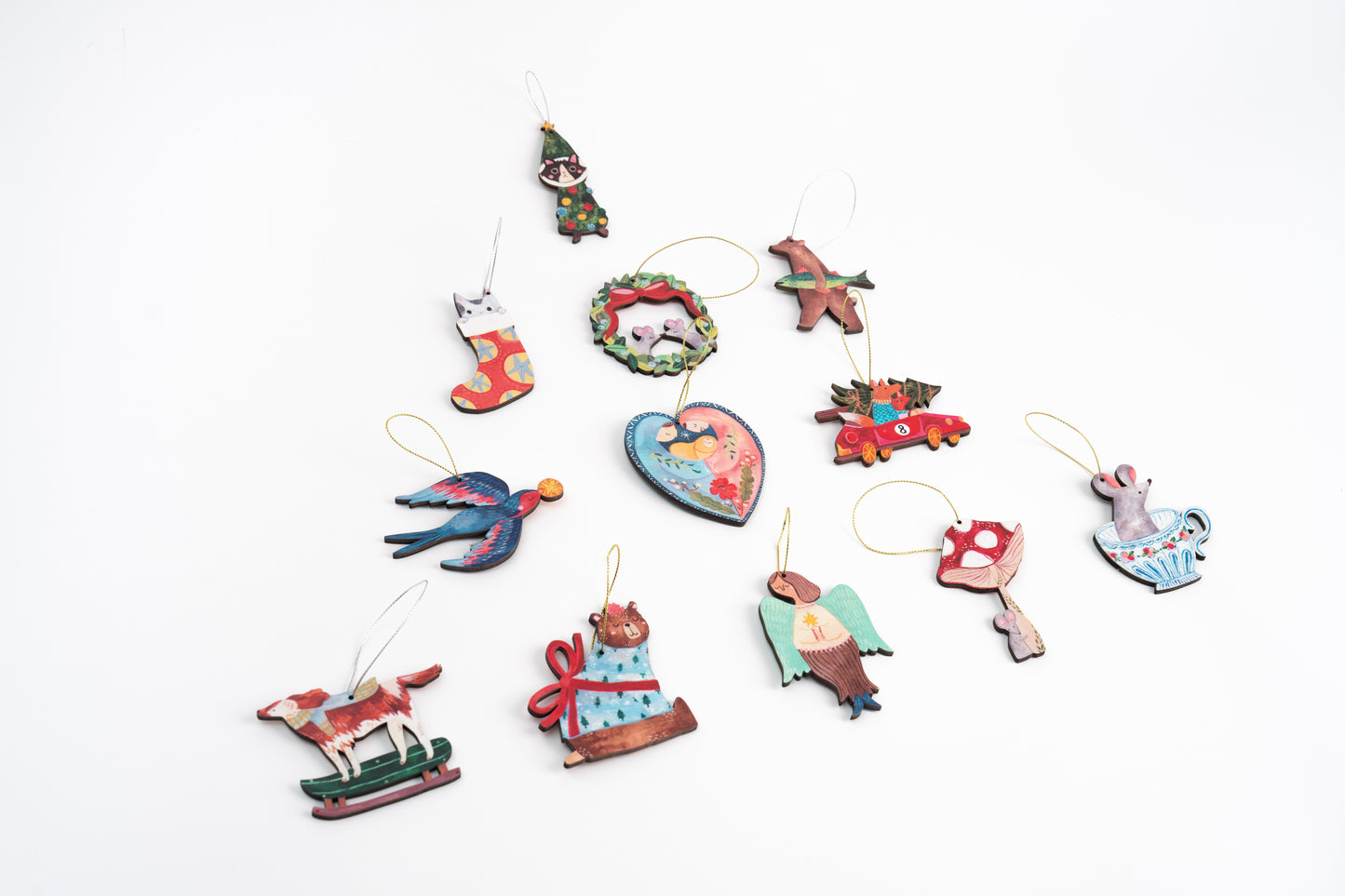 Holy Family Wooden Ornament