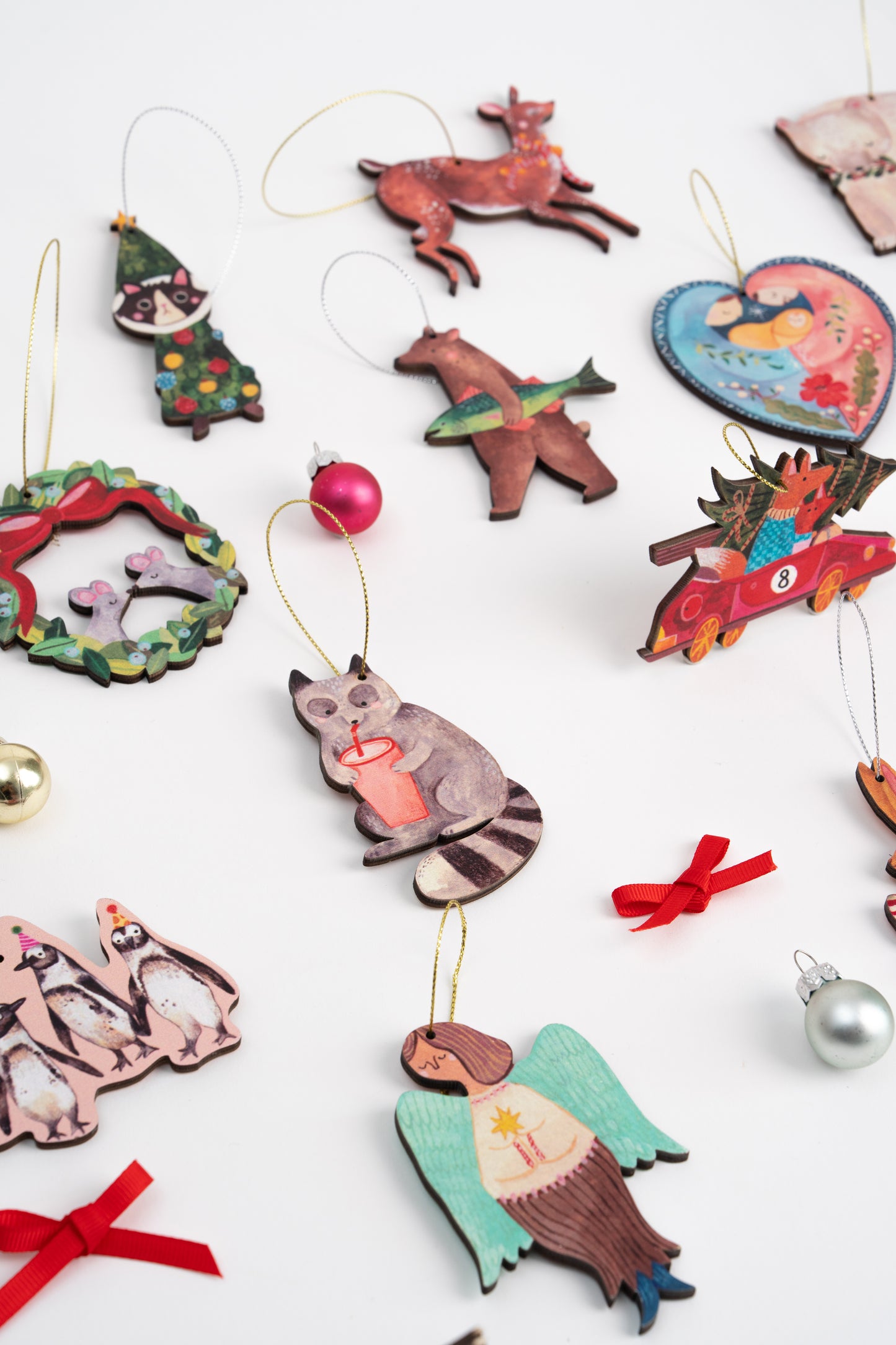 Goose & Mouse Adventure Wooden Ornament