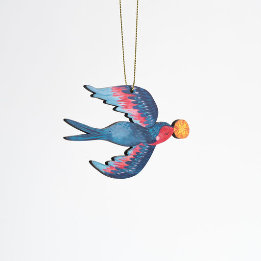 Swallow Wooden Ornament
