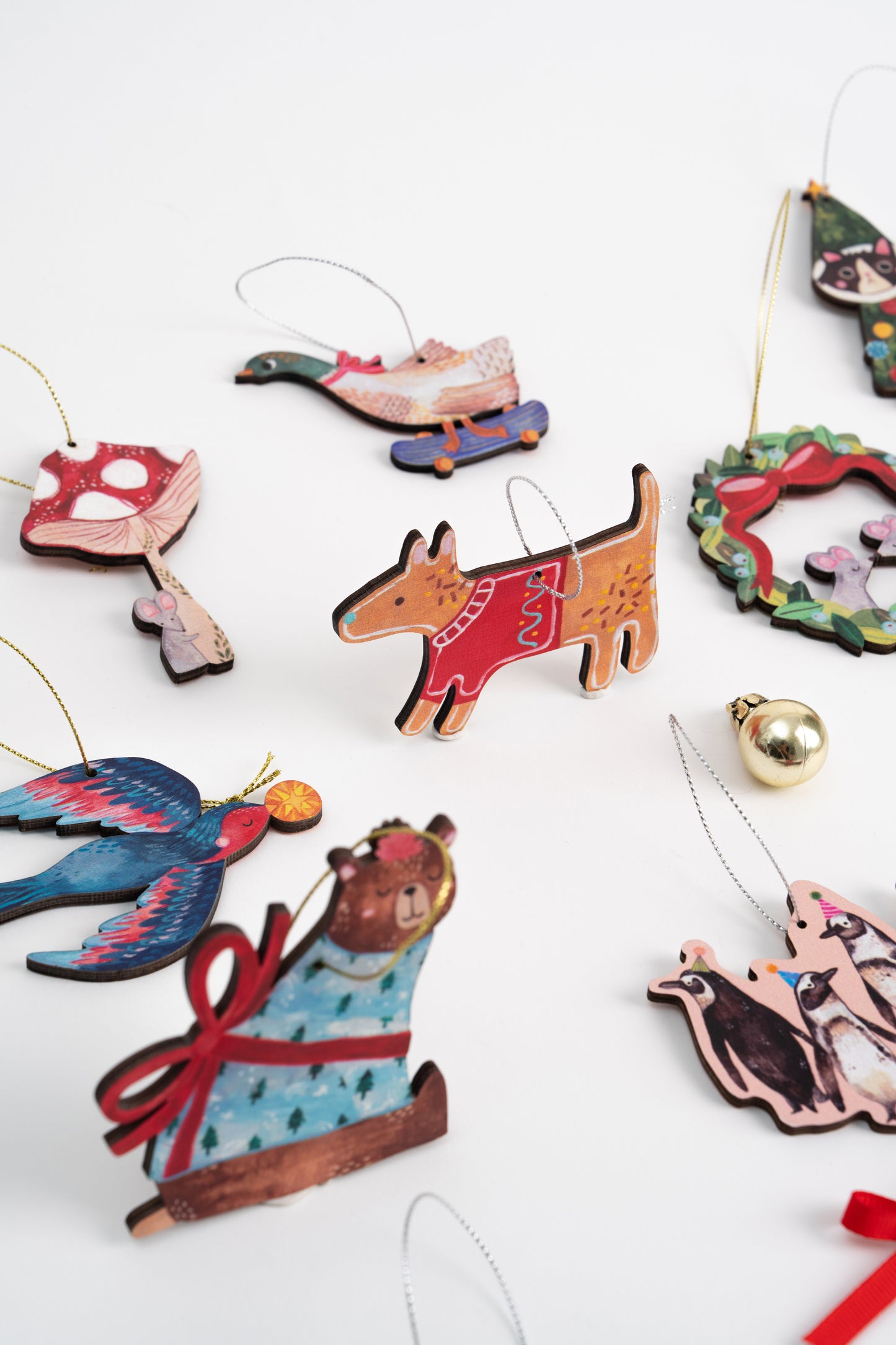 Gingerbread Dog Wooden Ornament