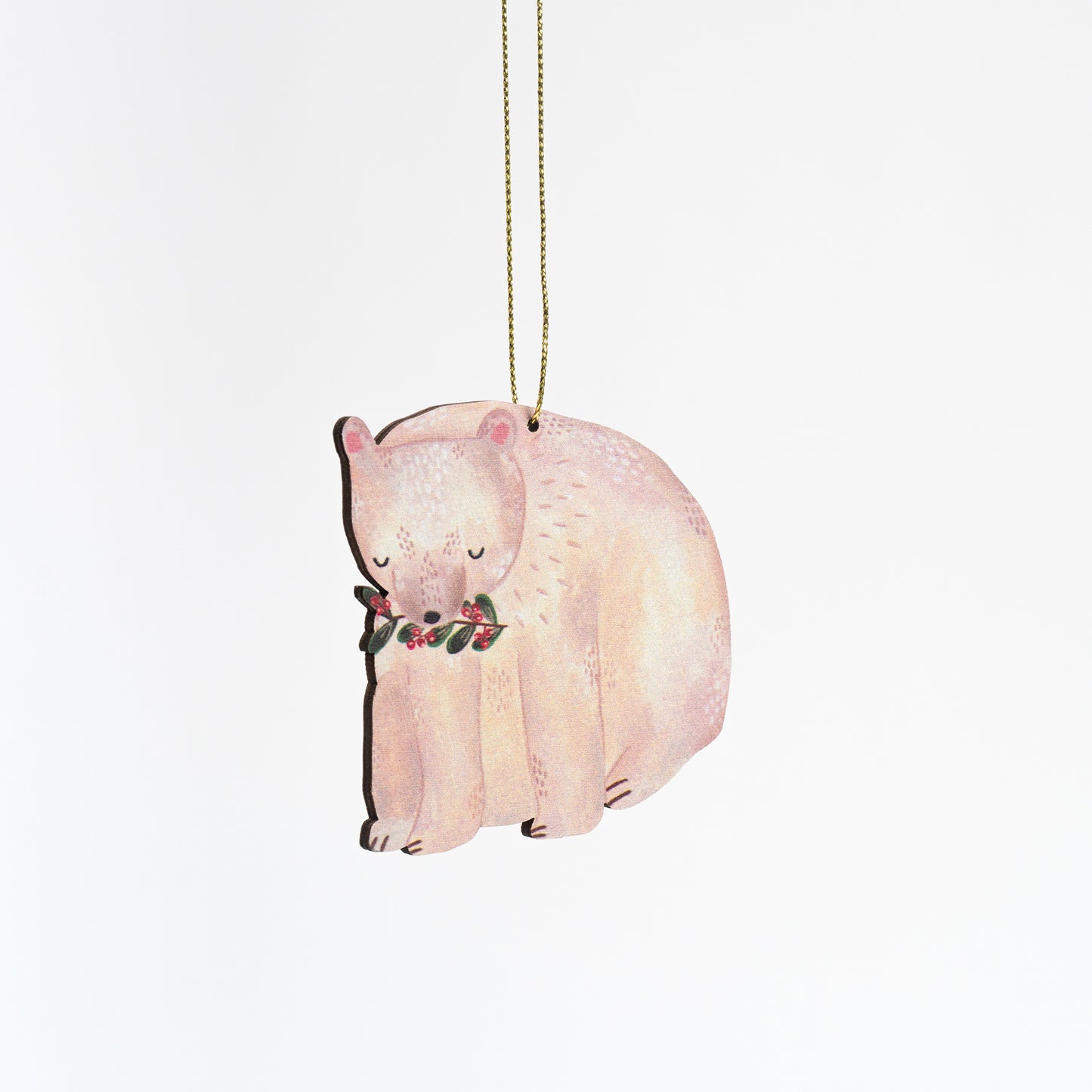 Polar Bear Wooden Ornament