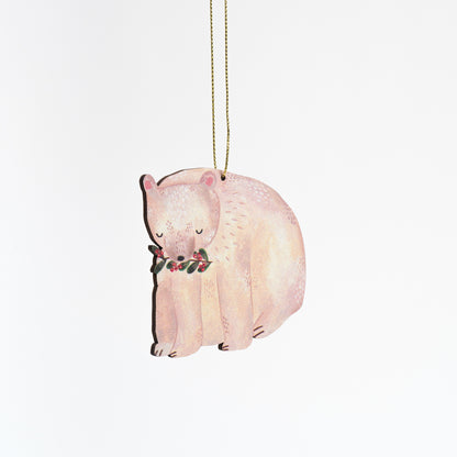 Polar Bear Wooden Ornament