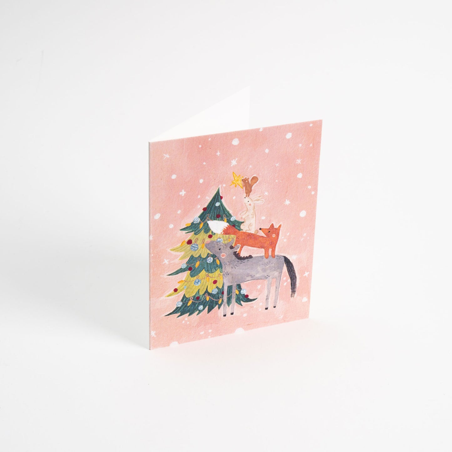 Christmas Tree Animals Card